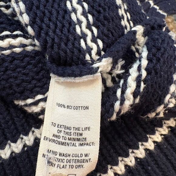 Alex Mill Jacques Stripe Pullover Sweater Navy L 100% Cotton - Picture 7 of 7